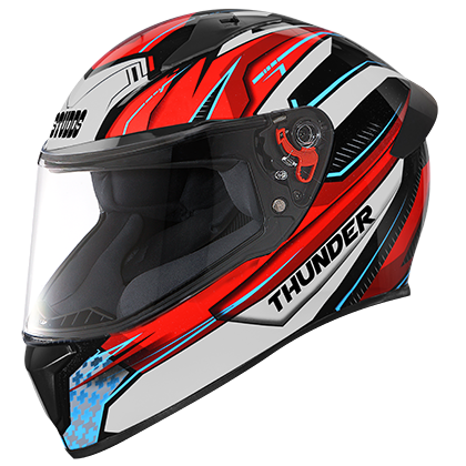 Studds Thunder D8 Decor With Spoiler Matt Black N2 - bikerkart.com