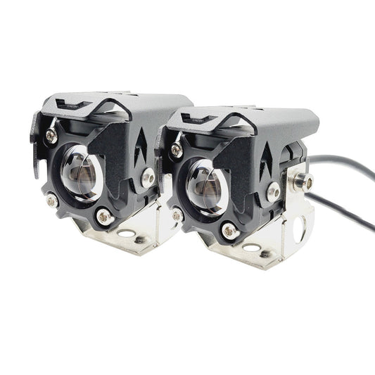 HJG 120W Projector Fog Light LED Work Light Fog Lamp Dual Color Motorcycle Lights Spot Light High beam/Low beam Electric Cars (Headlights) (12-80V DC – 60W) - bikerkart.com