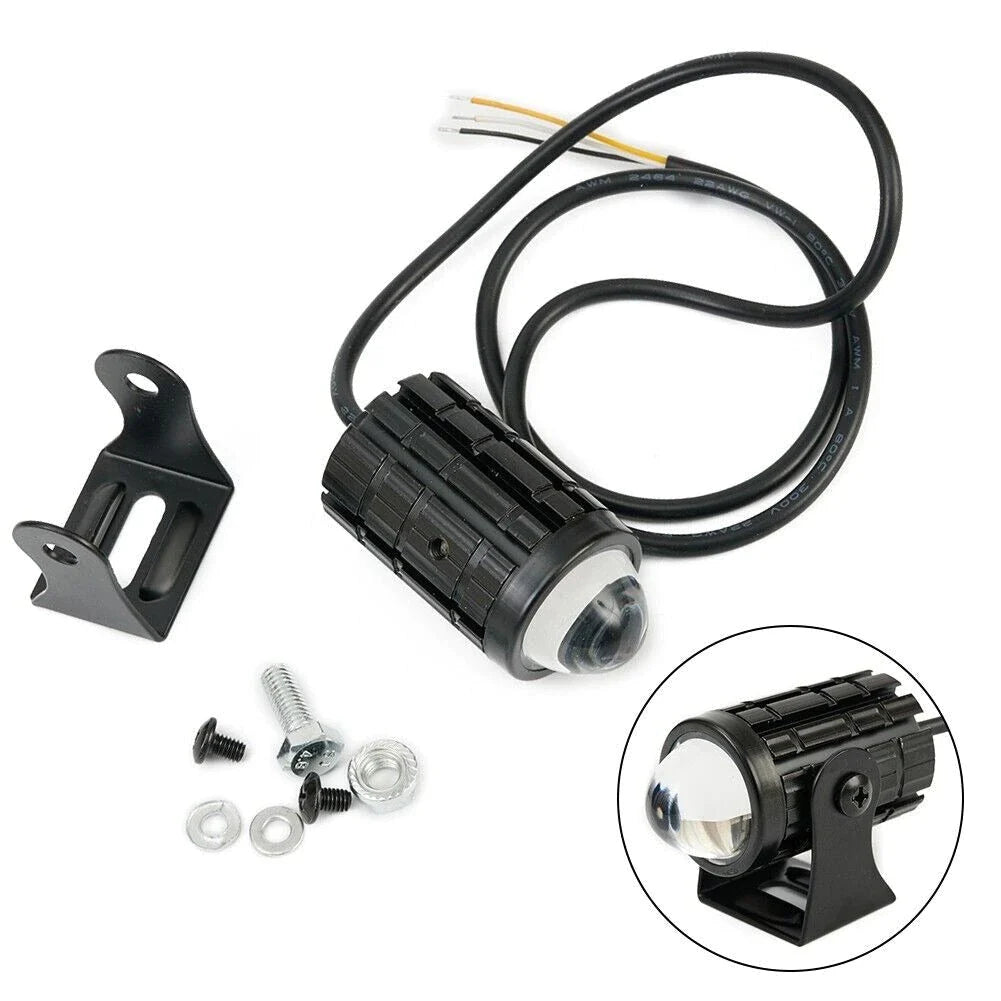 Spotlight Foglight 1Pcs LED Motorcycle Fog Light Driving Spot Lamp Yellow/White (8V-80V,30 Watt)