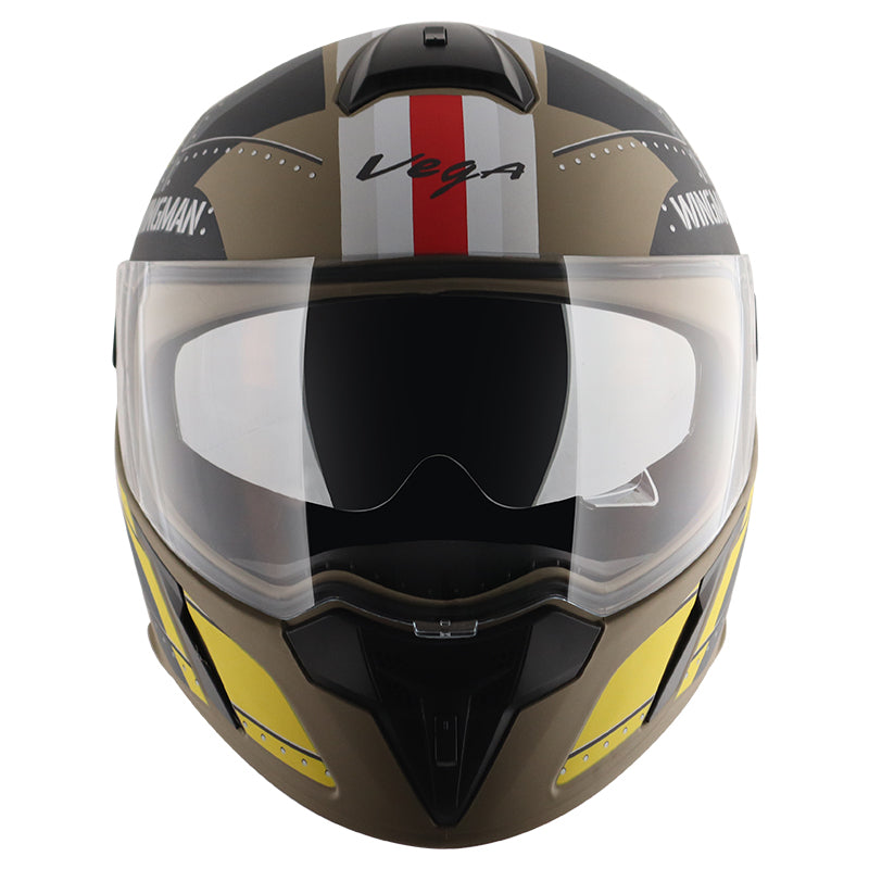 Vega Ryker D/V Wingman Dull Desert Storm Neon Yellow Helmet - bikerkart.com