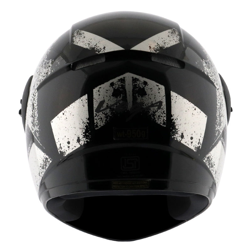Vega Cliff Adventure Black Silver Helmet - bikerkart.com