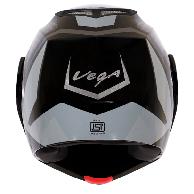 Vega Crux Dx Checks Black Silver Helmet - bikerkart.com