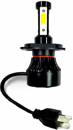 HJG M4 4 Side H4 LED Headlight Bulb with Cooling Fan Head lamp Conversion Kit for Bike Car SUV and Motorcycles (55W, White) - bikerkart.com