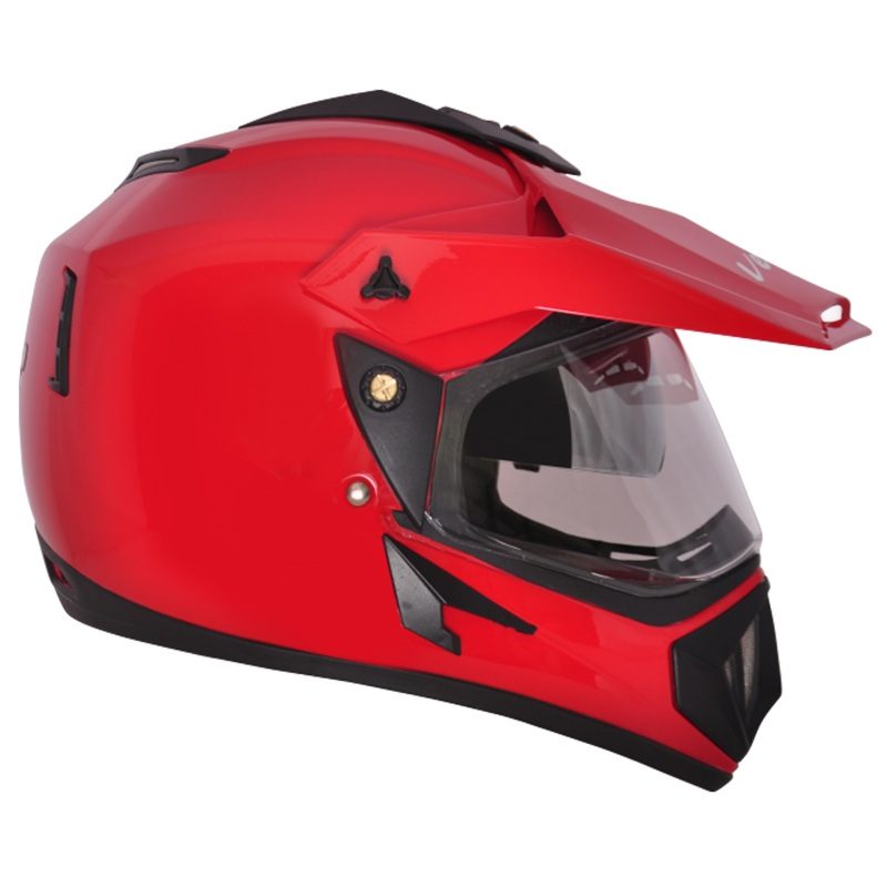 Vega Off Road D/V Red Helmet - bikerkart.com