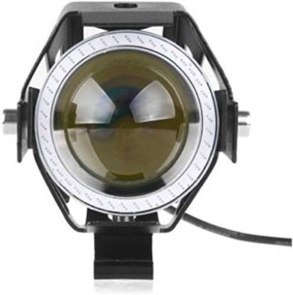 HJG Projector Angel Eyes LED Fog Light For Bike Universal For All Bike (Blue Angel Eyes, 1pc) - bikerkart.com