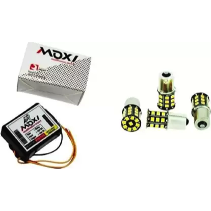 Moxi 16 Patterns Hazard Flasher/Blinker with 360° LED bulb Module for Bike Indicators Indicator Light Motorbike LED (12 V, 12 W) (Universal For Bike, Pack of 5) - bikerkart.com
