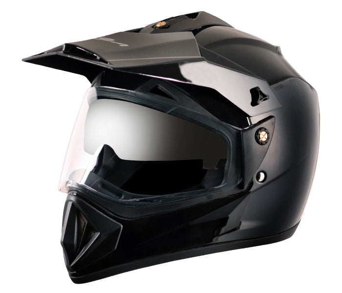 Vega Off Road D/V Black Helmet - bikerkart.com