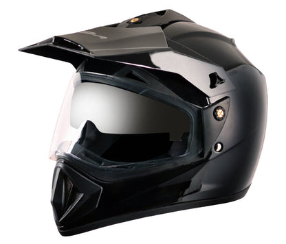 Vega Off Road D/V Black Helmet - bikerkart.com