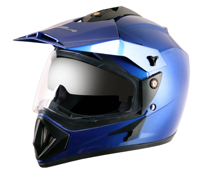 Vega Off Road D/V Blue Helmet - bikerkart.com