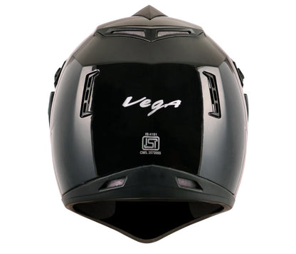Vega Off Road D/V Black Helmet - bikerkart.com