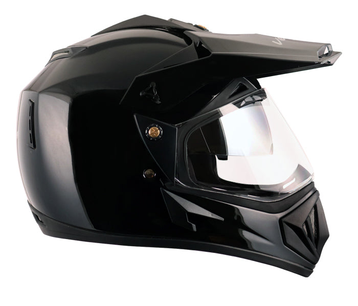 Vega Off Road D/V Black Helmet - bikerkart.com