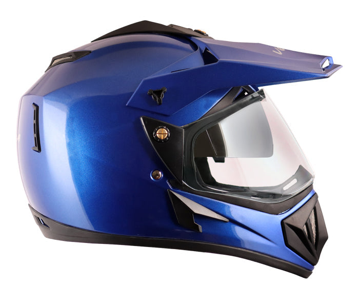 Vega Off Road D/V Blue Helmet - bikerkart.com