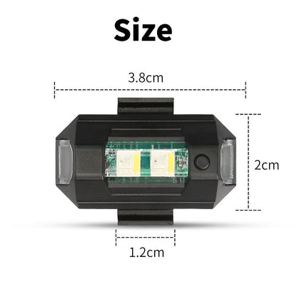 Helmet Bike Bicycle Safety Signal Warning Motorcycle Helmets led LED Helmet Strip Light Aircraft Strobe Exterior (Multicolor) Pack of 1