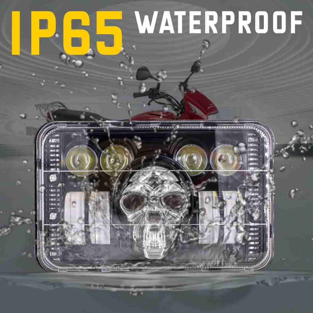 Low Beam Led Headlight For Splendor Plus Splendor SKULL BHOOT DRL