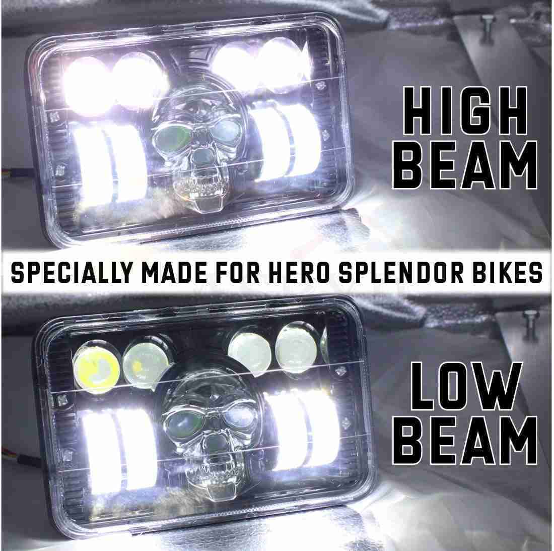 Headlight Assembly Hero Splendor Plus Led Headlight Splendor SKULL