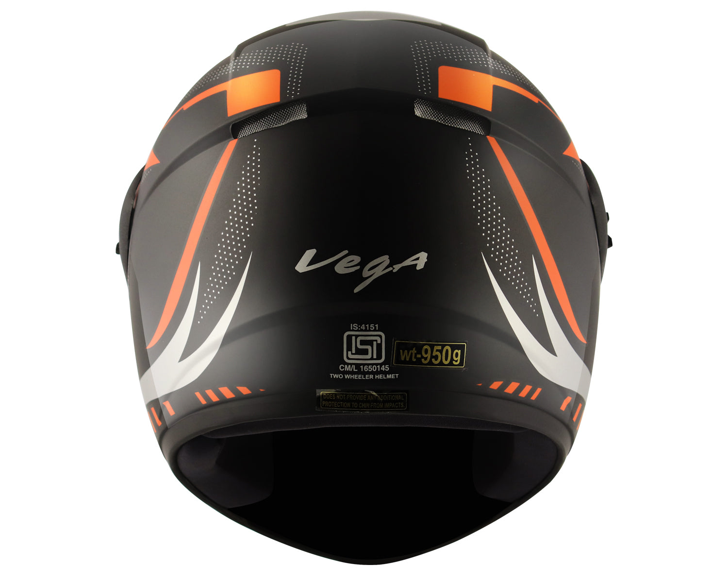 Vega Cliff Styler Black Orange Helmet - bikerkart.com