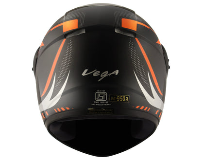 Vega Cliff Styler Black Orange Helmet - bikerkart.com