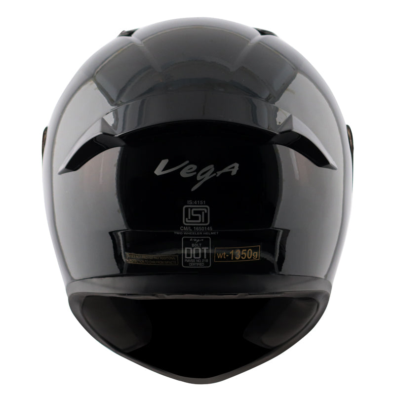 Vega Bolt Black Helmet - bikerkart.com