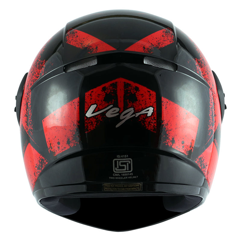 Vega Cliff Adventure Black Red Helmet - bikerkart.com