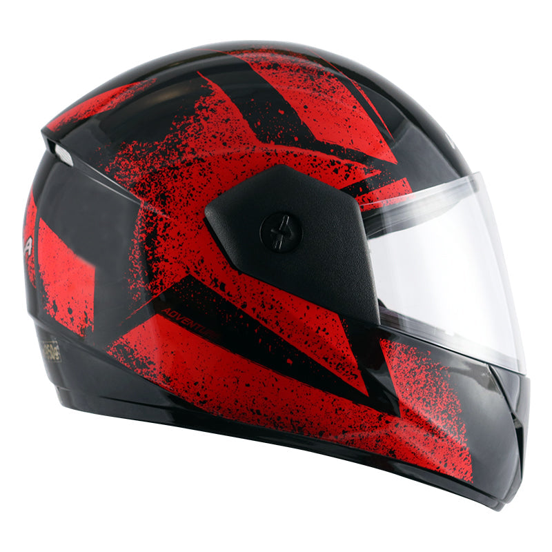 Vega Cliff Adventure Black Red Helmet - bikerkart.com