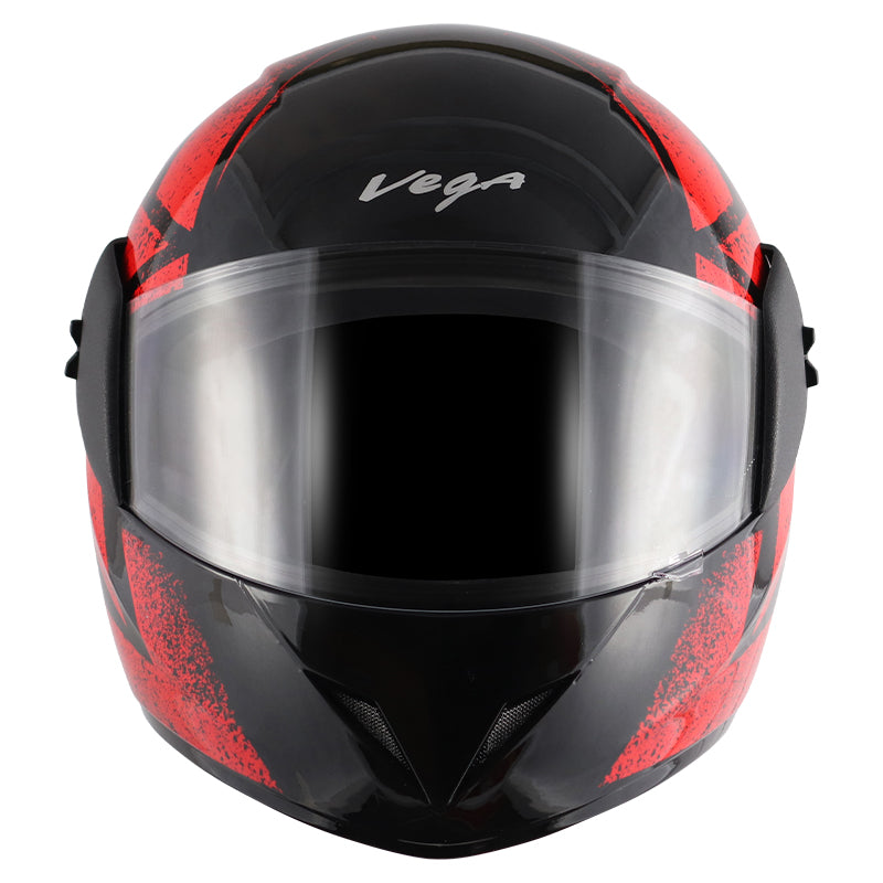 Vega Cliff Adventure Black Red Helmet - bikerkart.com