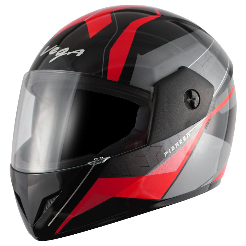 Vega Cliff Pioneer Black Red Helmet - bikerkart.com