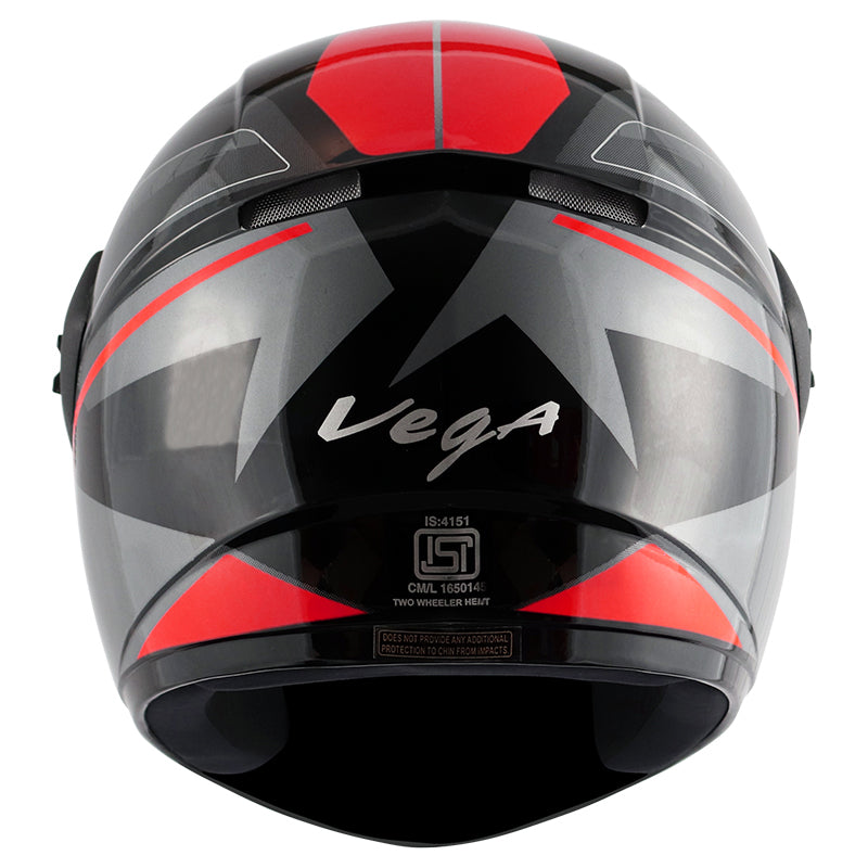 Vega Cliff Pioneer Black Red Helmet - bikerkart.com