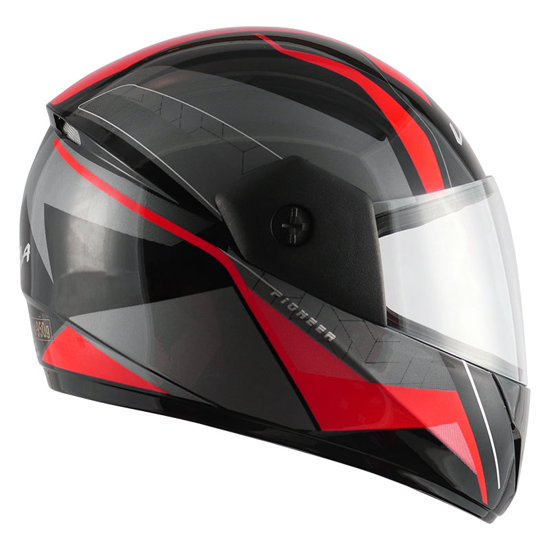 Vega Cliff Pioneer Black Red Helmet - bikerkart.com