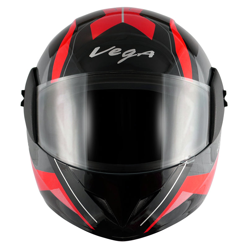 Vega Cliff Pioneer Black Red Helmet - bikerkart.com
