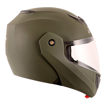 Vega Crux Dx Dull Battle Green Helmet - bikerkart.com