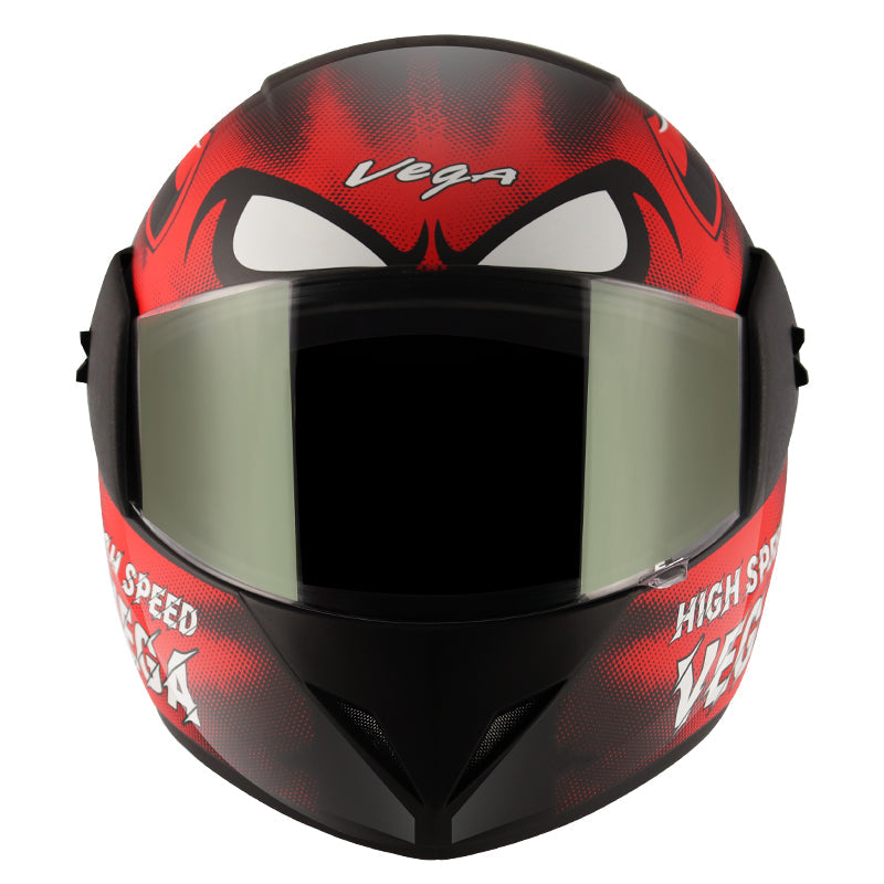 Vega Cliff Devil Black Red Helmet - bikerkart.com