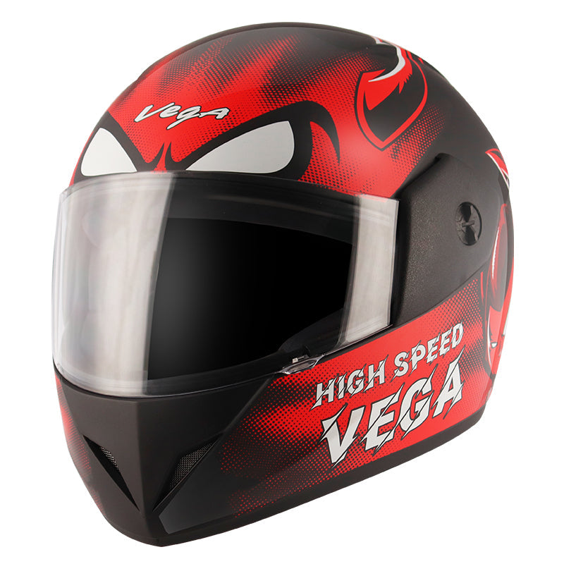 Vega Cliff Devil Black Red Helmet - bikerkart.com