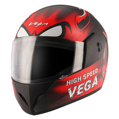 Vega Cliff Devil Black Red Helmet - bikerkart.com