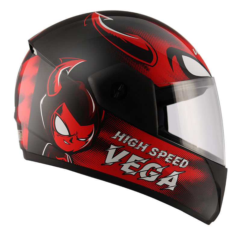 Vega Cliff Devil Black Red Helmet - bikerkart.com