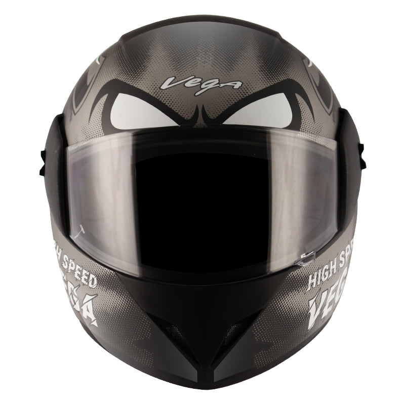 Vega Cliff Devil Black Grey Helmet - bikerkart.com