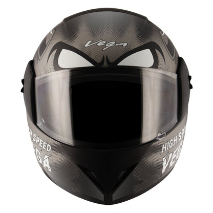 Vega Cliff Devil Black Grey Helmet - bikerkart.com