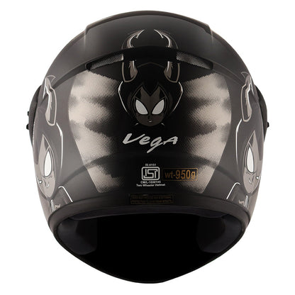 Vega Cliff Devil Black Grey Helmet - bikerkart.com