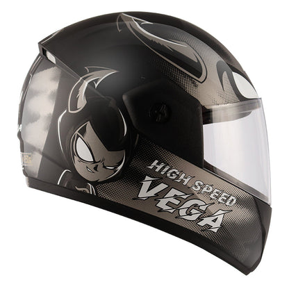 Vega Cliff Devil Black Grey Helmet - bikerkart.com