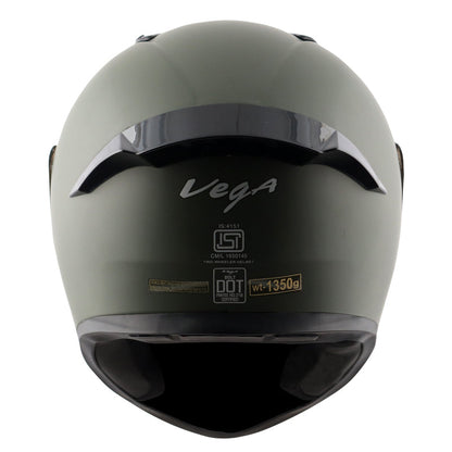 Vega Bolt Dull Battle Green Helmet - bikerkart.com