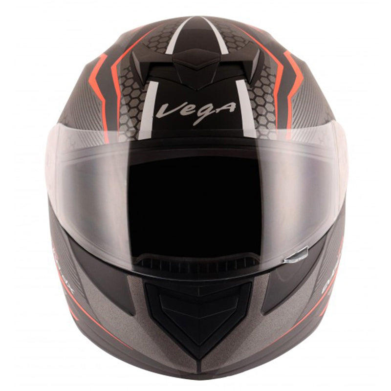 Vega Edge DX Blast Black Orange Helmet - bikerkart.com