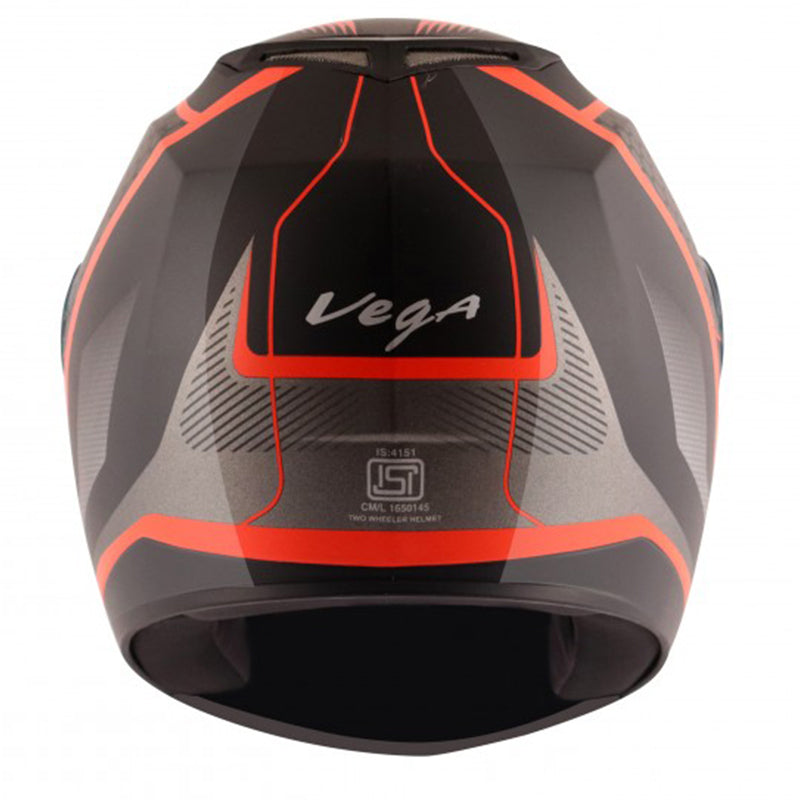 Vega Edge DX Blast Black Orange Helmet - bikerkart.com