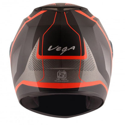 Vega Edge DX Blast Black Orange Helmet - bikerkart.com