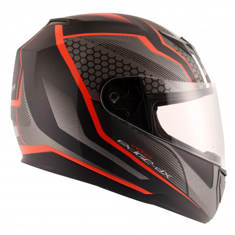 Vega Edge DX Blast Black Orange Helmet - bikerkart.com