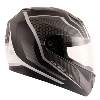 Vega Edge DX Blast Black Silver Helmet - bikerkart.com