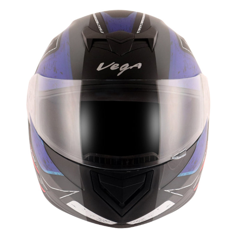 Vega Edge DX Crystal Black Blue Helmet - bikerkart.com