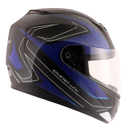 Vega Edge DX Crystal Black Blue Helmet - bikerkart.com