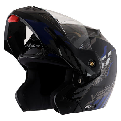 Vega Crux Dx Flex Black Blue Helmet - bikerkart.com