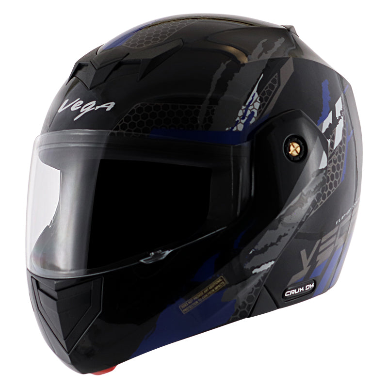 Vega Crux Dx Flex Black Blue Helmet - bikerkart.com