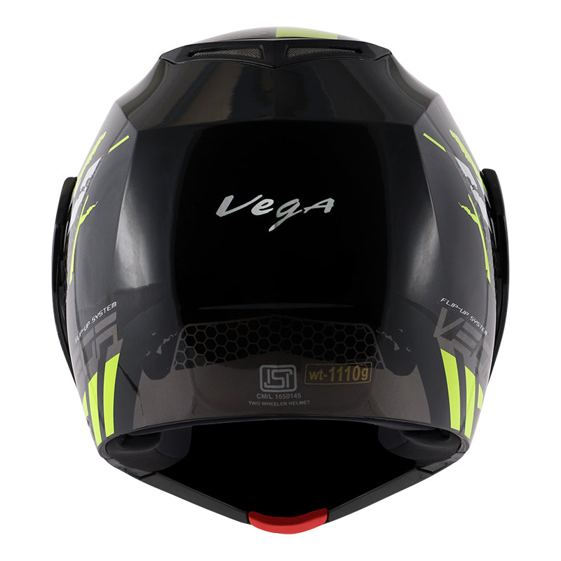 Vega Crux Dx Flex Black Neon Yellow Helmet - bikerkart.com