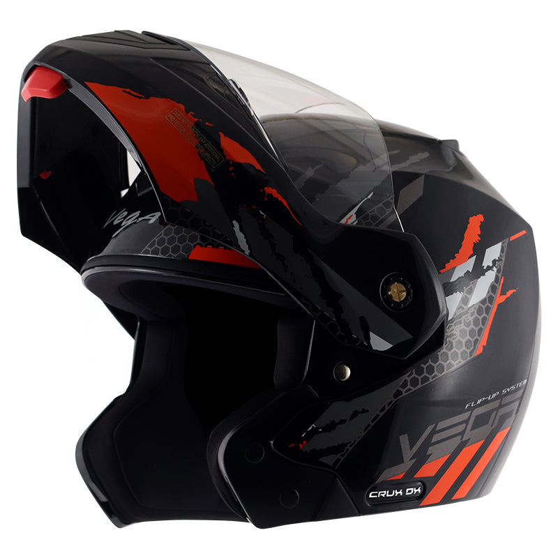 Vega Crux Dx Flex Black Orange Helmet - bikerkart.com